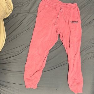 New Adidas pink unisex sweatpants